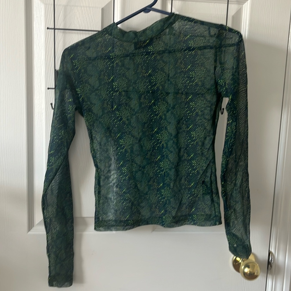 Mock neck opaque crop top
